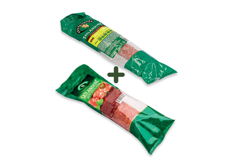 Šaltai rūkyta, vytinta KREKENAVOS SKILANDINĖ dešra dujose
,
200 g, 350 g, 2 rūšių, a. r. 4,99 Eur/vnt. Ir IKI EXPRESS Šaltai rūkyta, vytinta KREKENAVOS SKILANDINĖ dešra dujose
,
200 g, 350 g, 2 rūšių, a. r. 4,99 Eur/vnt. Ir IKI EXPRESS