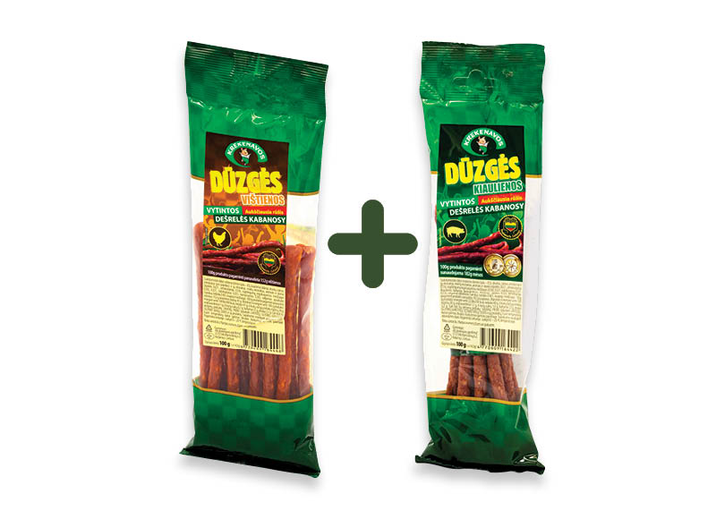 KREKENAVOS vytintos DŪZGIŲ dešrelės
			, 
				 100 g, 2 rūšių 2,79 Eur/vnt. Ir IKI EXPRESS