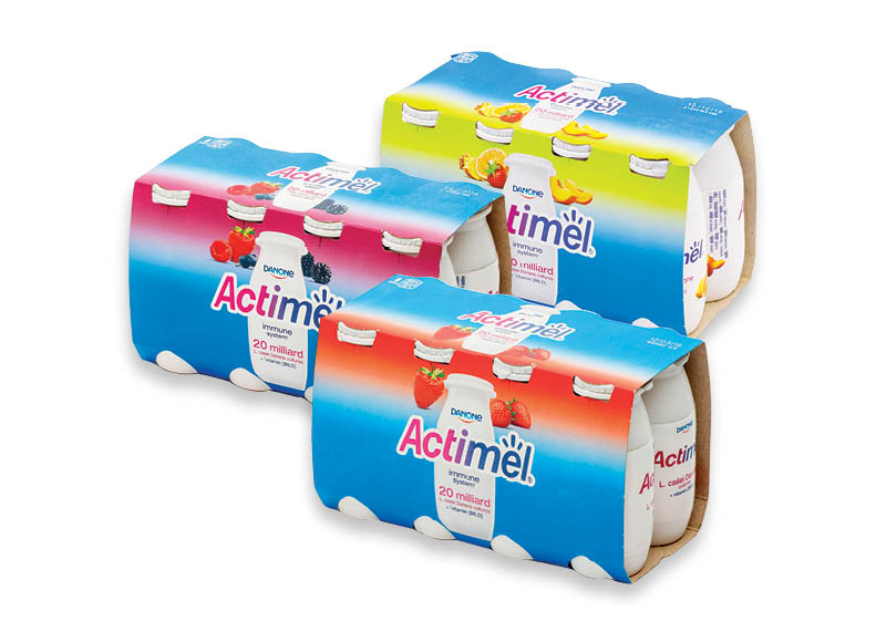 Jogurtinis gėrimas ACTIMEL, 4&#215;100 g, 5 rūšių, 3,98 Eur/kg. Ir IKI EXPRESS