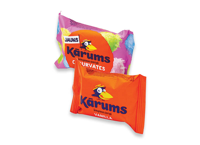 GlaistytAS varškės sūrelis KARUMS
			, 
				 45 g, 2 rūšių, 0,49 Eur/vnt.
