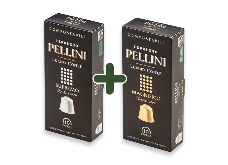 Kapsulės PELLINI NESPRESSO
			, 
				 10 vnt., 5 rūšių, 4,59 Eur/vnt. Ir IKI EXPRESS