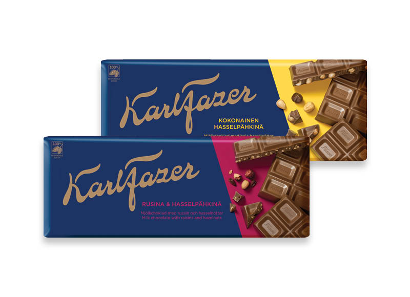 Šokolado plytelė KARZ FAZER
			, 
				 200 g, 2 rūšių, 10,95 Eur/kg. A lygio parduotuvėse. (Pasiūlymas galioja iki 2022 07 09)