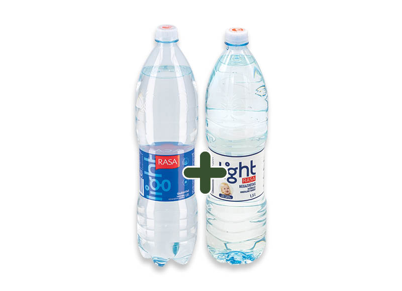 Natūralus mineralinis vanduo RASA LIGHT ir RASA
			, 
				 1,5 l, 6 rūšių, 0,75 Eur/vnt. A lygio parduotuvėse