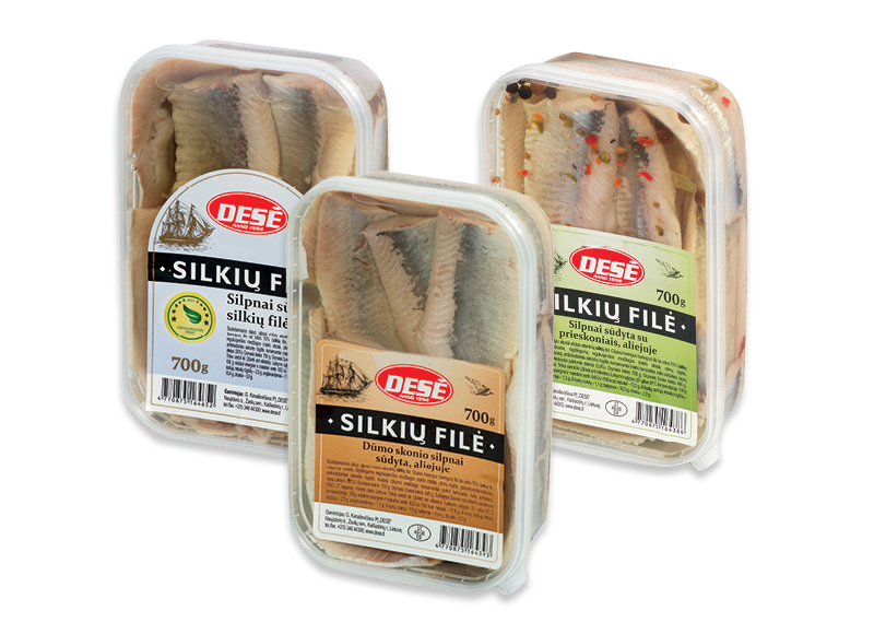 Silkės DESĖ, 700 g, 3 rūšių. 3,99 Eur/kg