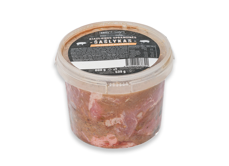GRILL PARTY kiaulienos sprandinės šašlykas majonezo marinate
			, 
				 800 g, 4,99 Eur/kg