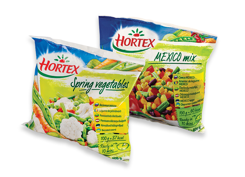 Šaldytai produkcijai HORTEX
			, 
				 400 g, 450 g 9 rūšių Ir IKI EXPRESS
