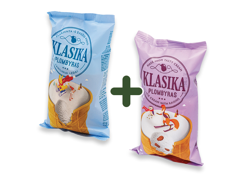 Valgomieji ledai KLASIKA vafliniame puodelyje
			, 
				 120 ml, 6 rūšių, 0,95 Eur/vnt. A lygio parduotuvėse