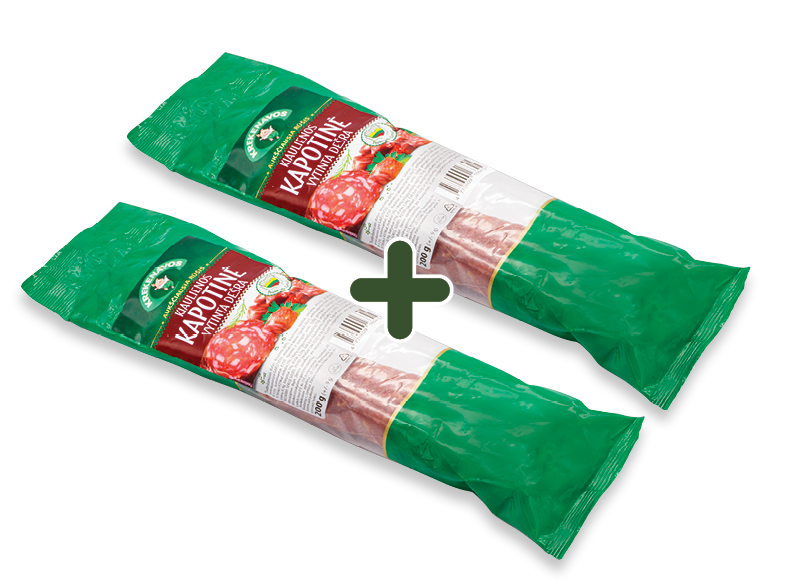 Vytinta KAPOTINĖ kiaulienos dešra