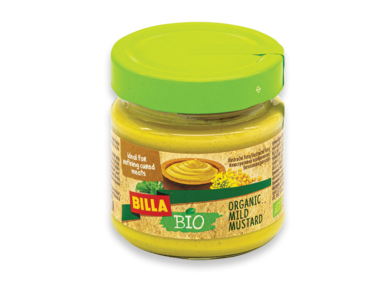 BILLA BIO garstyčios, 170 g, 5,82 Eur/kg. A lygio parduotuvėse