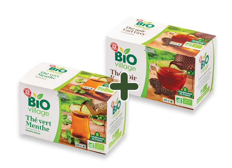 BIO VILLAGE arbata
			, 
				 3 rūšių Ir IKI EXPRESS