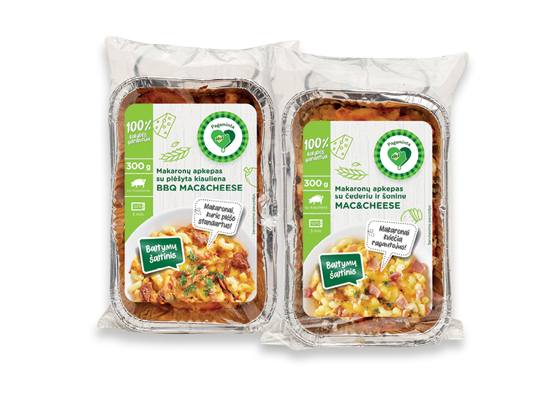 PAGAMINTA IKI makaronų apkepas MAC & CHEESE
,
300 g, 2 rūšių, 9,30 Eur/kg. A lygio parduotuvėse. Ir IKI EXPRESS PAGAMINTA IKI makaronų apkepas MAC & CHEESE
,
300 g, 2 rūšių, 9,30 Eur/kg. A lygio parduotuvėse. Ir IKI EXPRESS