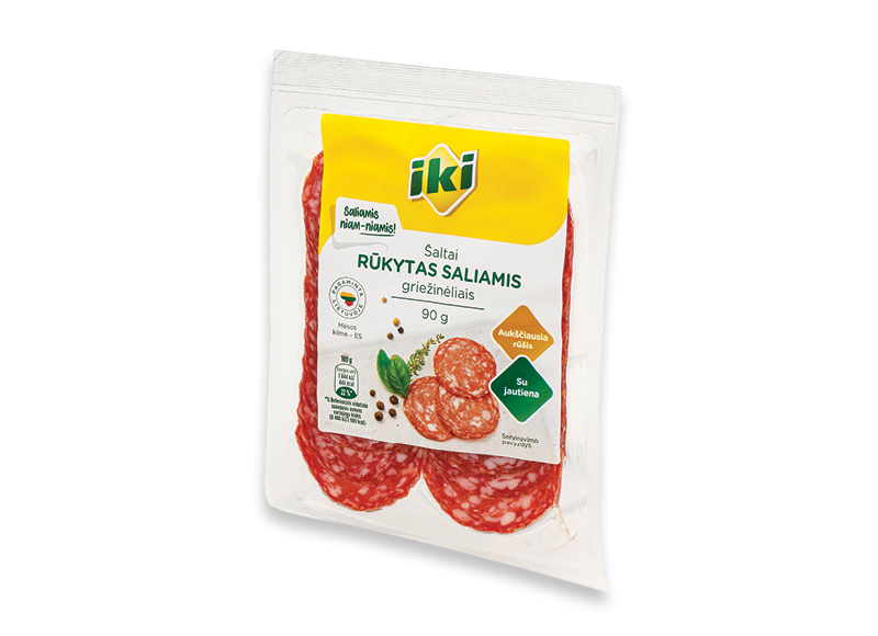 IKI šaltai rūkytas saliamis griežinėliais