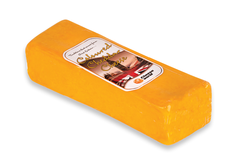 Spalvotas čederio sūris CHEESE WORLD
			, 
				 1 kg, 50 % rieb. A lygio parduotuvėse