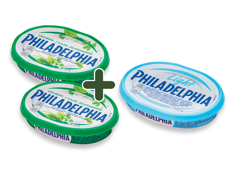 Sūris PHILADELPHIA LIGHT, SU ŽOLELĖMIS
			, 
				 125 g, 2 rūšių, 1,79 Eur/vnt. A lygio parduotuvėse. Ir IKI EXPRESS