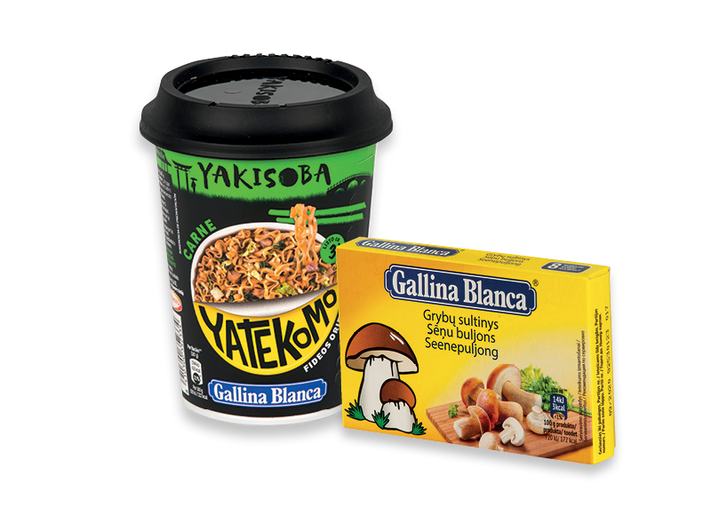 Sultiniams, greitai paruošiamiems makaronams GALLINA BLANCA
			, 
				 įvairių rūšių Ir IKI EXPRESS