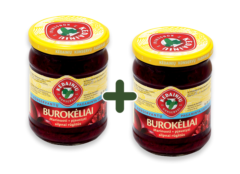 Pjaustyti marinuoti silpnai rūgštūs KĖDAINIŲ burokėliai
			, 
				 480 g, 1,39 Eur/vnt.