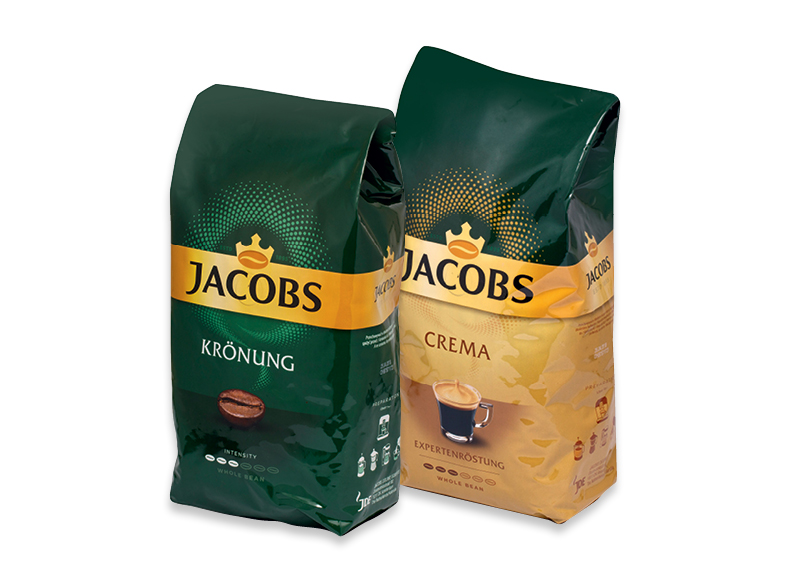 Kavos pupelės JACOBS CREMA ir KRONUNG
			, 
				 1 kg, 2 rūšių