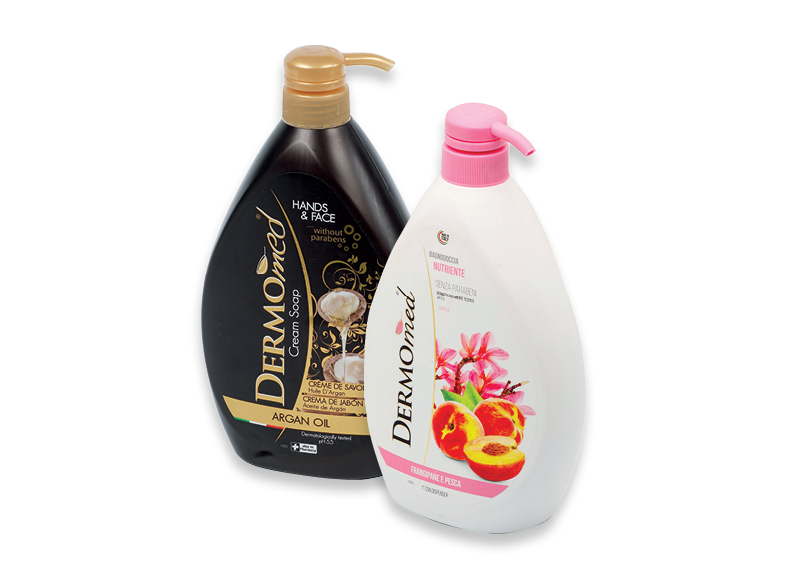 Kūno prausikliams, skystajam muilui DERMOMED
			, 
				 1 l, 3 rūšių