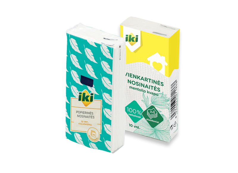 IKI vienkartinės nosinaitės
,
10 vnt./pak., 2 rūšių 0,01 Eur/vnt. IKI vienkartinės nosinaitės
,
10 vnt./pak., 2 rūšių 0,01 Eur/vnt.