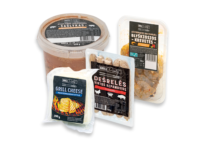 Grill party produkcijai
			, 
				 Įvairių rūšių Ir IKI EXPRESS