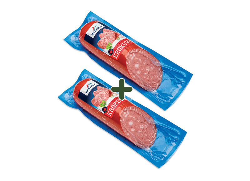 Karštai rūkyta KROKUVOS dešra
			, 
				 400 g, 3,49 Eur/vnt. A lygio parduotuvėse