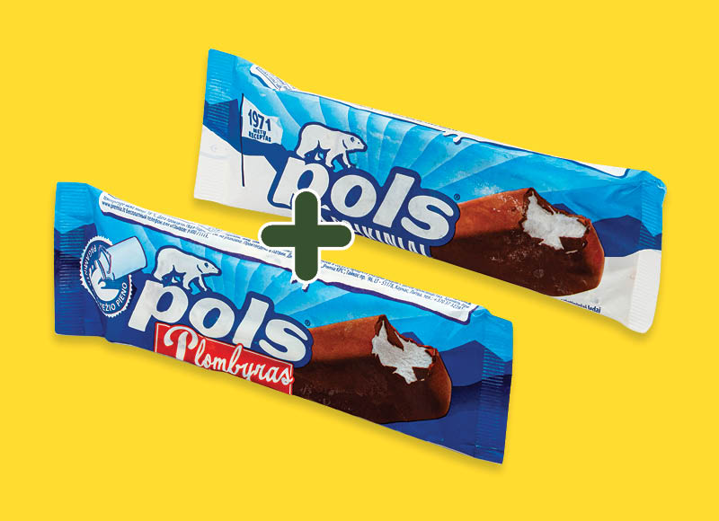 Valgomieji ledai POLS ant pagaliuko
			, 
				 120 ml, 8 rūšių, 1,09 Eur/vnt. Ir IKI EXPRESS