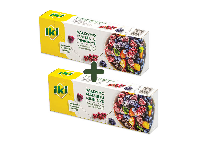 IKI maisto produktų šaldymo maišeliai
,
1,79 Eur/vnt. A lygio parduotuvėse IKI maisto produktų šaldymo maišeliai
,
1,79 Eur/vnt. A lygio parduotuvėse