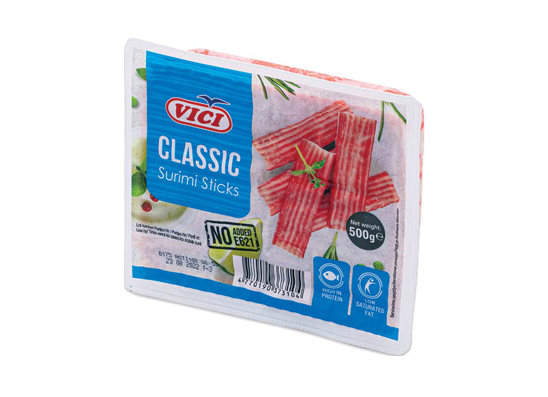 Krabų skonio lazdelės iš sūrimio VIČI CLASSIC
			, 
				 500 g, 5,58 Eur/kg A lygio parduotuvėse