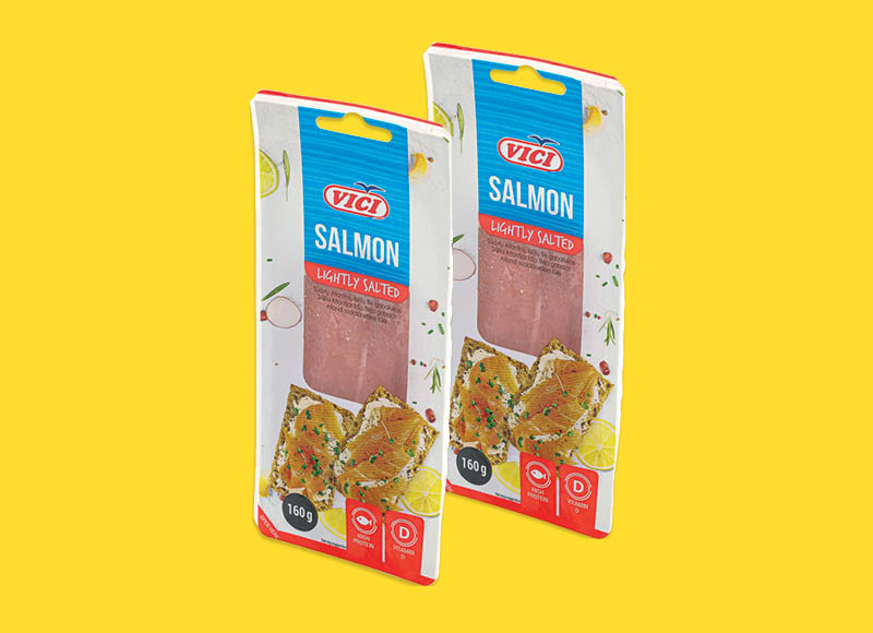 Sūdyta lašišų filė VIČI
			, 
				 160 g, 24,94 Eur/kg