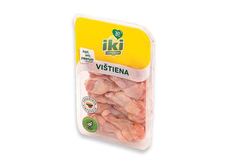 IKI švieži viščiukų broilerių sparnelių peteliai