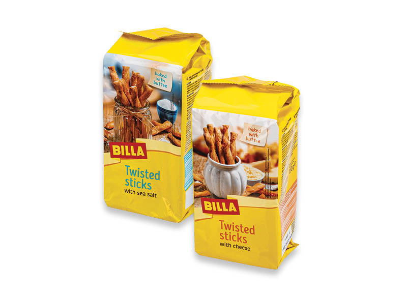 BILLA mielinės tešlos lazdelės
			, 
				 150 g, 2 rūšių, 11,00 Eur/kg A lygio parduotuvėse