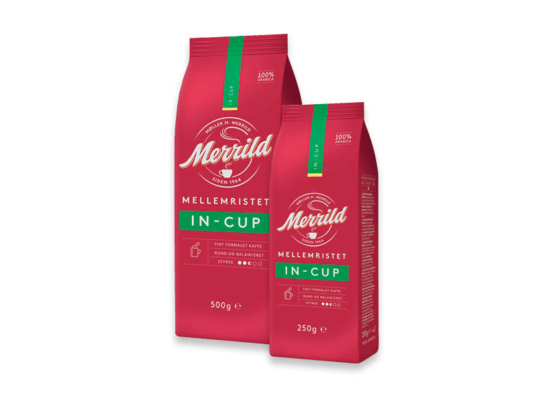 Maltai kavai MERRILD IN CUP
			, 
				 250 g, 500 g