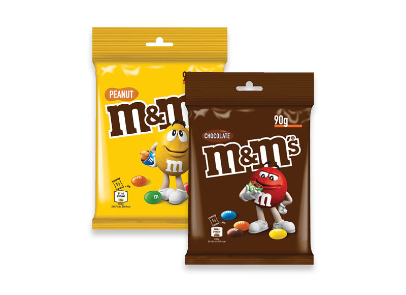 Dražė M&M
			, 
				 45 g, 90 g, 200 g Įvairių rūšių