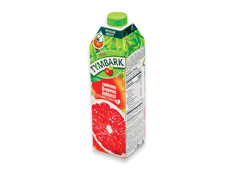 Raudonųjų greipfrutų nektaras TYMBARK, 1 l. A lygio parduotuvėse
