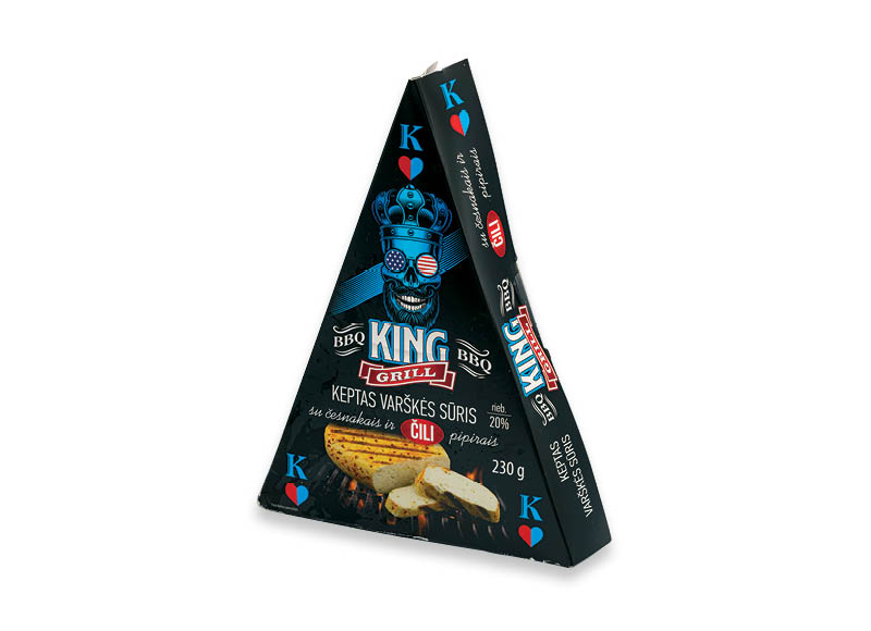 Keptas varškės sūris BBQ KING su česnakais ir aitriąja paprika
			, 
				 230 g, 12,13 Eur/kg A lygio parduotuvėse