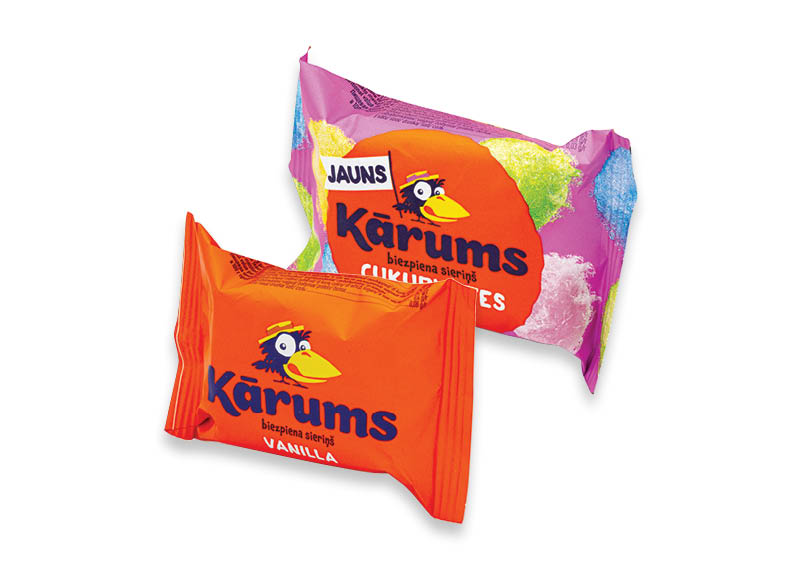 Glaistytiems varškės sūreliams KARUMS
			, 
				 45 g, 2 rūšių, 8,67 Eur/vnt. Ir IKI EXPRESS