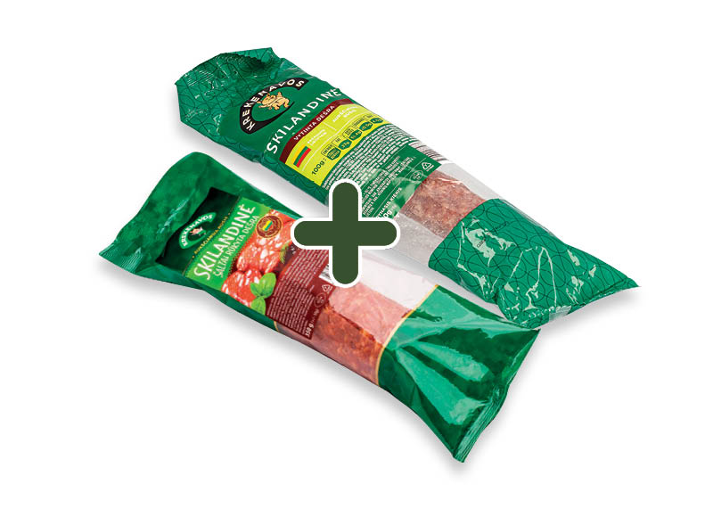 KREKENAVOS šaltai rūkyta ir vytinta SKILANDINĖ dešra
			, 
				 200 g, 350 g, 2 rūšių, 4,99 Eur/vnt. Ir IKI EXPRESS