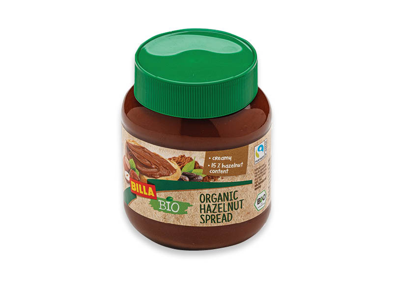 BILLA BIO ekologiškas lazdynų riešutų ir šokolado kremas, 400 g, 9,98 Eur/kg. A lygio parduotuvėse BILLA BIO ekologiškas lazdynų riešutų ir šokolado kremas, 400 g, 9,98 Eur/kg. A lygio parduotuvėse