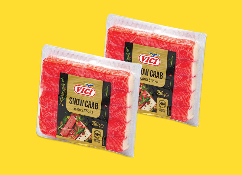 Snieginių krabų skonio lazdelės VIČI, 250 g, 7,16 Eur/kg. Ir IKI EXPRESS