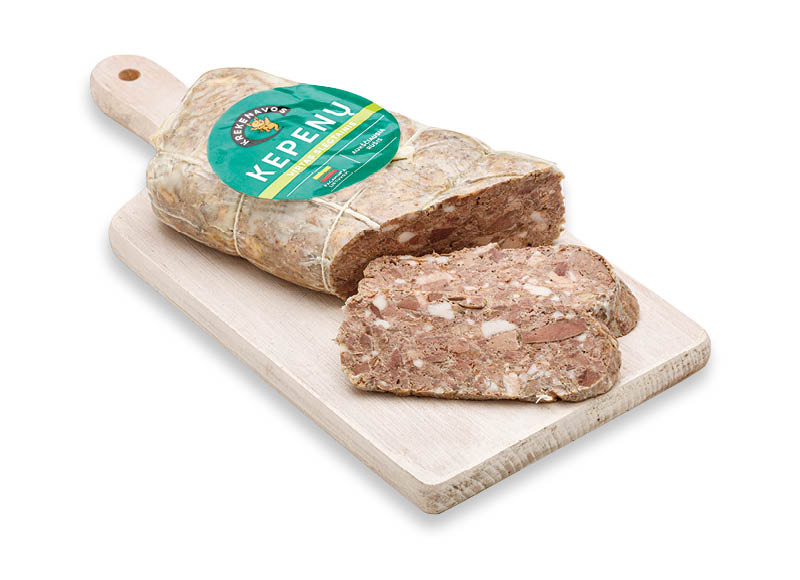 Nepjaustytas virtas BAJORŲ kiaulienos kepenų slėgtainis vakuume
			, 
				 (sveriamoje vitrinoje) 1 kg.A lygio parduotuvėse