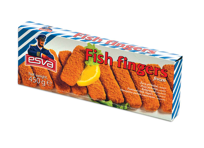 Žuvų piršteliai ESVA
			, 
				 450 g, 3,53 Eur/kg