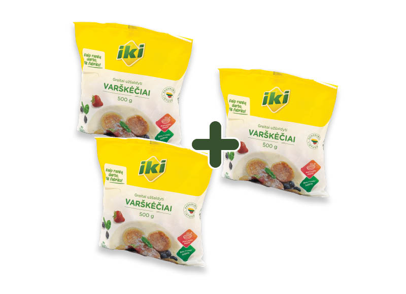IKI šaldyti varškėčiai