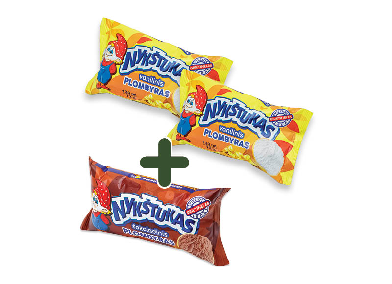 Valgomieji ledai NYKŠTUKAS vafliniame puodelyje
			, 
				 130 ml, 2 rūšių, 0,89 Eur/vnt