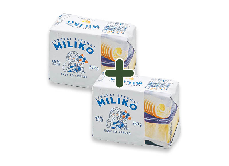 MILIKO tepusis riebalų mišinys
			, 
				 250 g, 68 % rieb. 3,16 Eur/kg