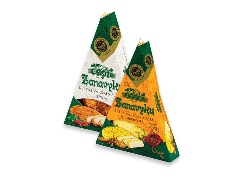 Keptas SENOLIŲ ZANAVYKŲ varškės sūris
			, 
				 230 g, 2 rūšių, su dėžute 8,65 Eur/kg A lygio parduotuvėse Ir IKI EXPRESS