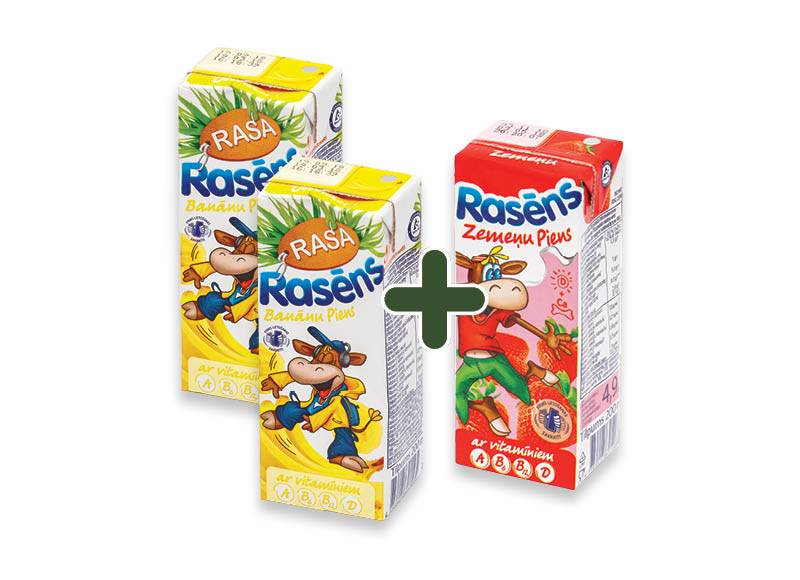 Pieno gėrimas RASENS
			, 
				 200 ml, 2 rūšių, 2,45 Eur/l. Ir IKI EXPRESS