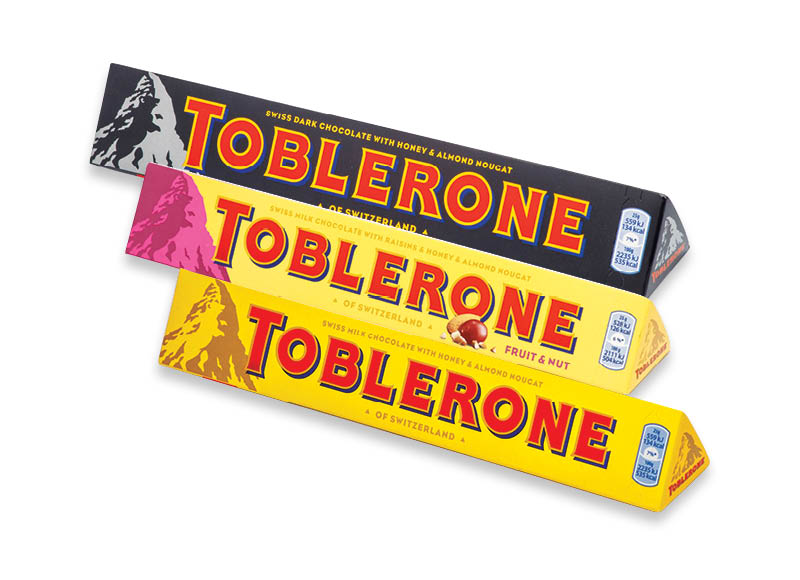Šokoladas TOBLERONE
			, 
				 100 g, 3 rūšių, 12,90 Eur/kg.A lygio parduotuvėse