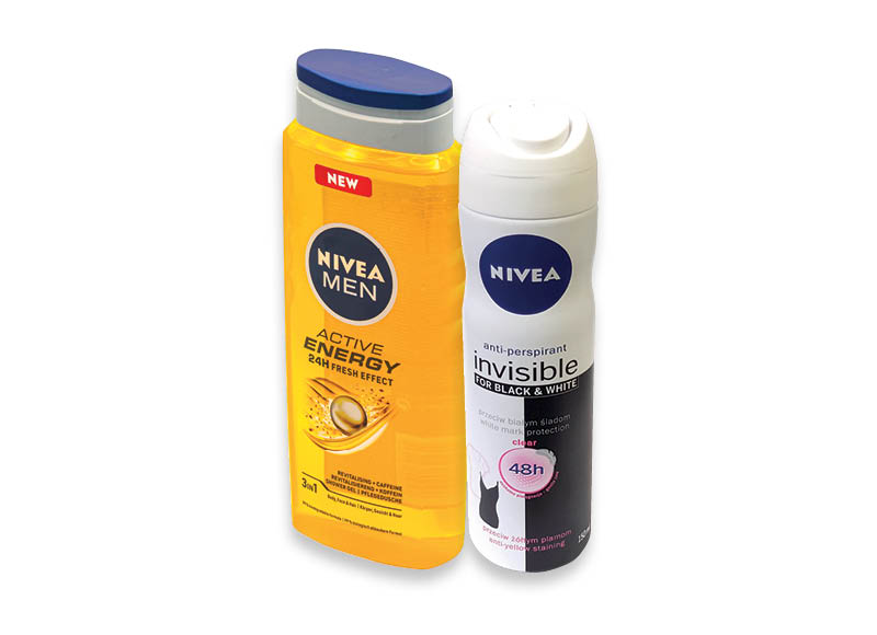 Dušo želėms ir dezodorantams NIVEA
			, 
				 Įvairių rūšių.Ir IKI EXPRESS