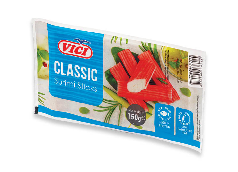 Krabų lazdelės VIČI CLASSIC
			, 
				 150 g, 6,60 Eur/kg. A lygio parduotuvėse