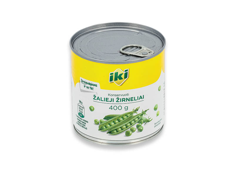 IKI žalieji žirneliai
,
425 ml, 1,39 Eur/l IKI žalieji žirneliai
,
425 ml, 1,39 Eur/l